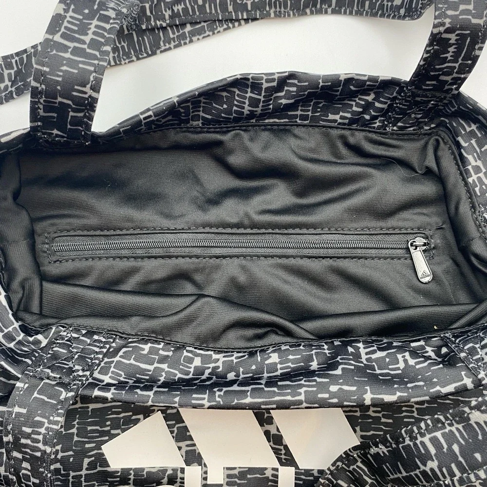 Adidas Tote Shoulder Handle Gym Bag Black Grey Inner Pocket‎ 14